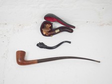 Three Vintage Smoking Pipes -