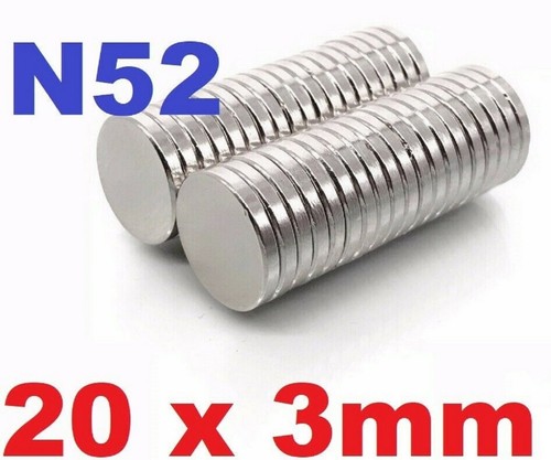 Magnets 20x3 neodymium - mm, disc