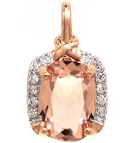 Rose gold silver morganite