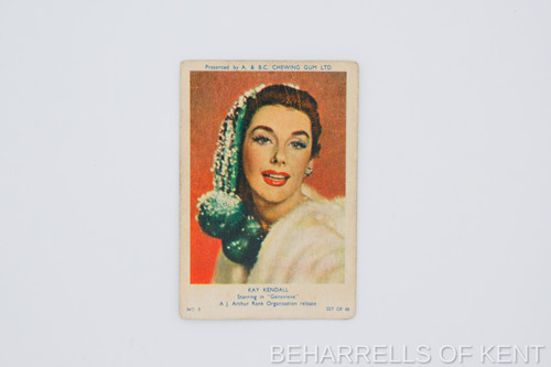 Film stars card - a&bc,