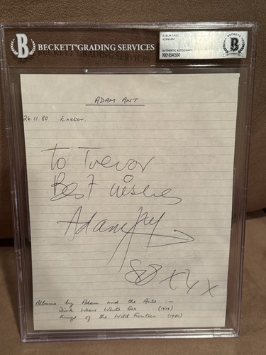 Adam ant autographed album - adam,