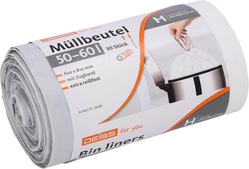Deiss litre bin liners - 50-60,