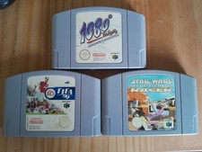 N64 Games Bundle - Star Wars Racer, 1080 Snowboarding & Fifa 99