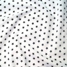 Black Star Polycotton Fabric