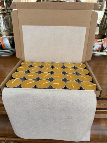 Beeswax tealight candles - beeswax,