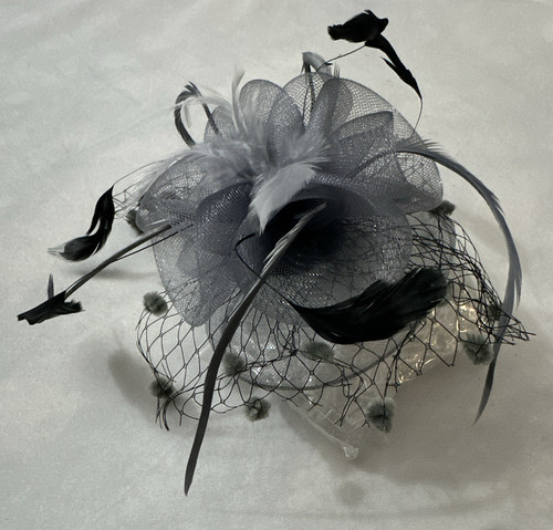 Women grey black - grey, feather