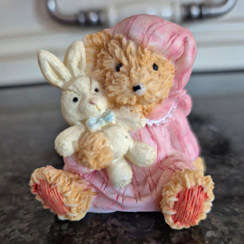 Painted resin teddy - teddy, bear