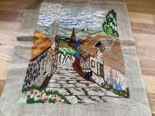 Vintage Finished JP Coats Devon Village Pearsalls Floss Embroidery