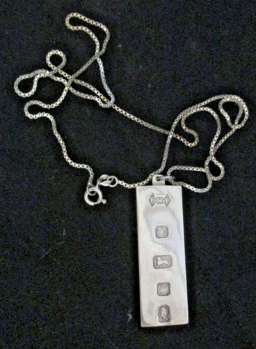 Silver ingot pendant 1970 - 1970, on