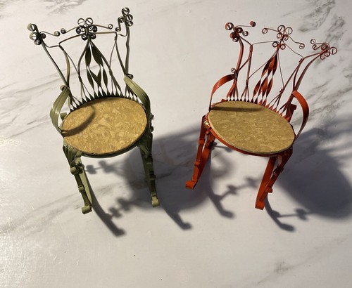 Vtg folk art rocking chairs - vtg,