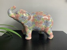 Vintage 1960S Pottery Elephant Great Condition large size