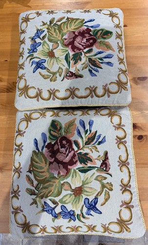 Vintage floral tapestry seat - tapestry,