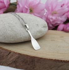 Rowing Oar pendant in sterling silver, Canoe Paddle oar charm gift, SUP jewelry