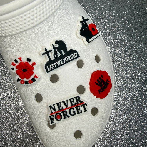 War remembrance shoe charm