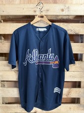 Vintage Men’s MLB Majestic Atlanta Braves Baseball Jersey Navy Size Medium