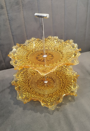 Vintage art deco tier - deco, amber