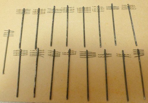 Vintage metal telegraph poles - metal,