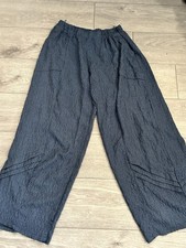 Stunning Zedd Plus Women’s Wide Leg Crinkle Look Trousers 16-18