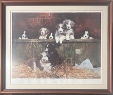 David Shepherd OBE ~ "Muffins Pups" Fine Art Print ~ Quality Frame ~ Hand Signed