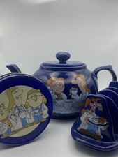 Tetley Tea Teapot Set 1996, Made By Wade For Lyons Tetley, Vintage