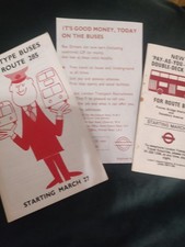 vintage london Transport Timetable Pay As You Enter 85a 285 bus map advert job