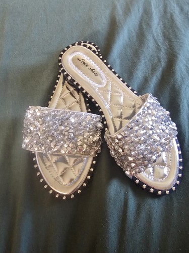 Silver diamanté studded - diamanté,