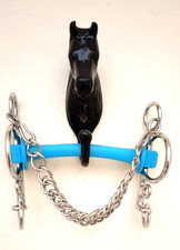 Pelham Horse Bit with Blue