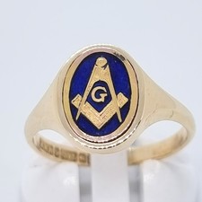 9ct gold Masonic swivel signet