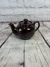 Vintage Sadler Brown Betty Teapot Small 2 Person Treacle Glaze  Mid Century 