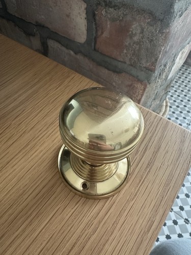 Pair polished brass - a,