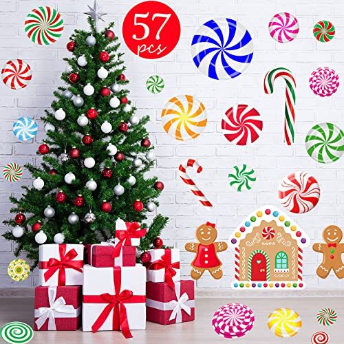 57pcs peppermint floor decals - 57pcs,