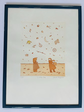 RARE Harriet Bridgwater Signed Limited Edition Etching "A Windy Day" 11/75 