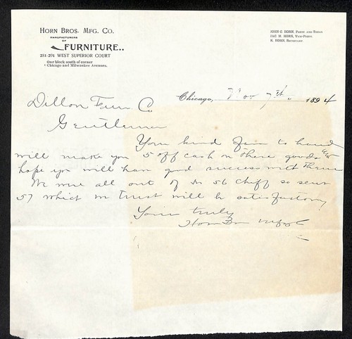 1894 horn bros mfg - bros., mfg.