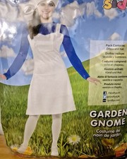 Ladies Garden Gnome Smurf Smurfette Fancy Dress Costume New Size Medium 12-14