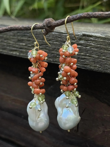 Natural coral baroque - , pearl