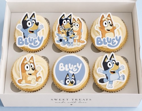 Bluey cupcake toppers cake - toppers,