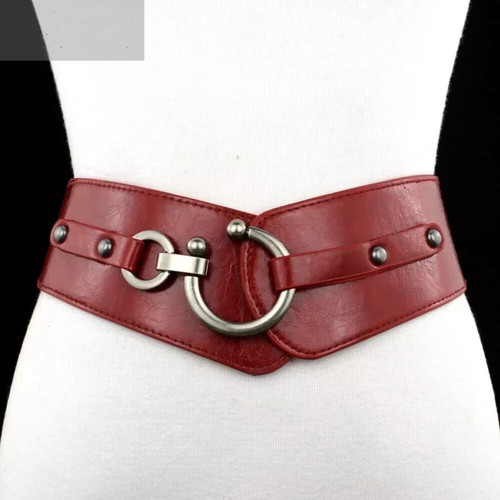 Faux leather women waist belt - women,
