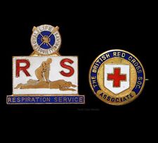 Royal Life Saving Society Respiration Service Badge + Red Cross Badge