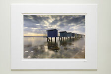 7x5", A4 or A3 photo mounted or framed Osea Beach Huts Blackwater Estuary Essex