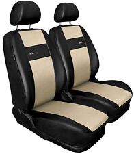 Front seat covers fit Citroen Saxo black/beige  Leatherette
