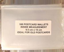 Plastic Sleeves Pockets Wallets for Old Postcards or Photos 6 x 4 (9.6CM X 15CM)