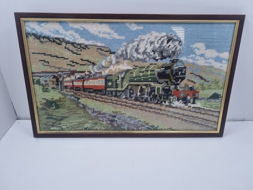 Steam train tapestry framed - train,