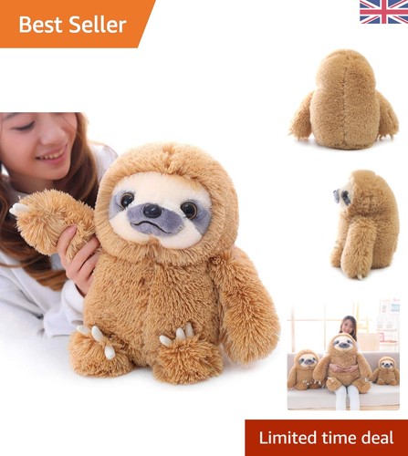 Adorable brown plush sloth - brown,