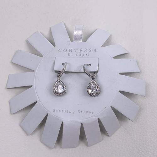 Sterling silver drop - drop, earrings