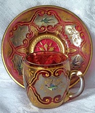 BOHEMIAN MOSER CRANBERRY GLASS