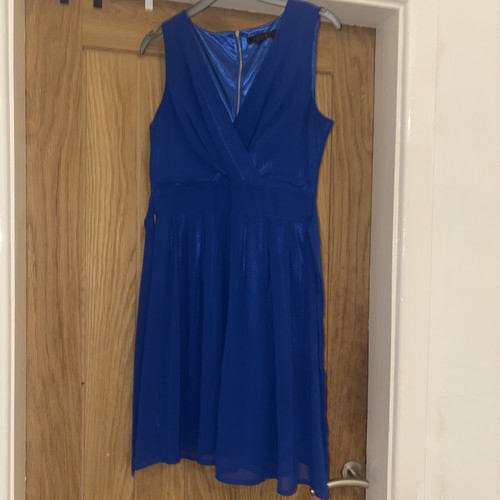 Blue dress crossover front - blue,