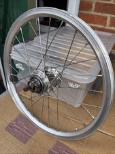 Brompton 3 or 6 speed rear wheel with wide range Sturmey Archer hub 