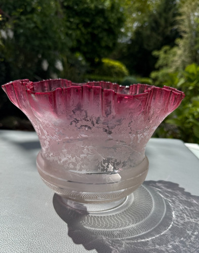 Antique acid etched - antique, cranberry