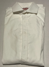 Thomas Pink Men’s White Textured Cotton Dress Shirt Size 15.5 / 39 – Classic Fit