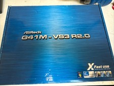 Asrock G41M-VS3 R2.0 Intel LGA775 Motherboard Manuals Faceplate Boxed Unused